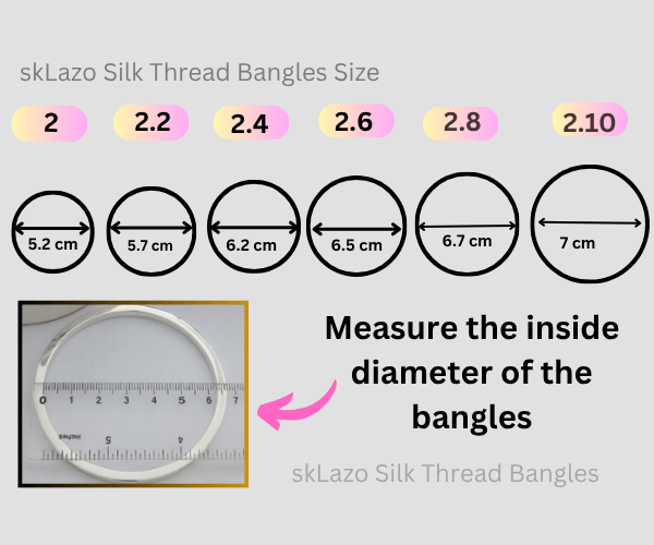 Sklazo Silk Thread Bangles for Women & Girls | Handmade Lightweight Traditional Indian Bangles for Weddings & Festivals | Green ( Set of 6) - Image 4
