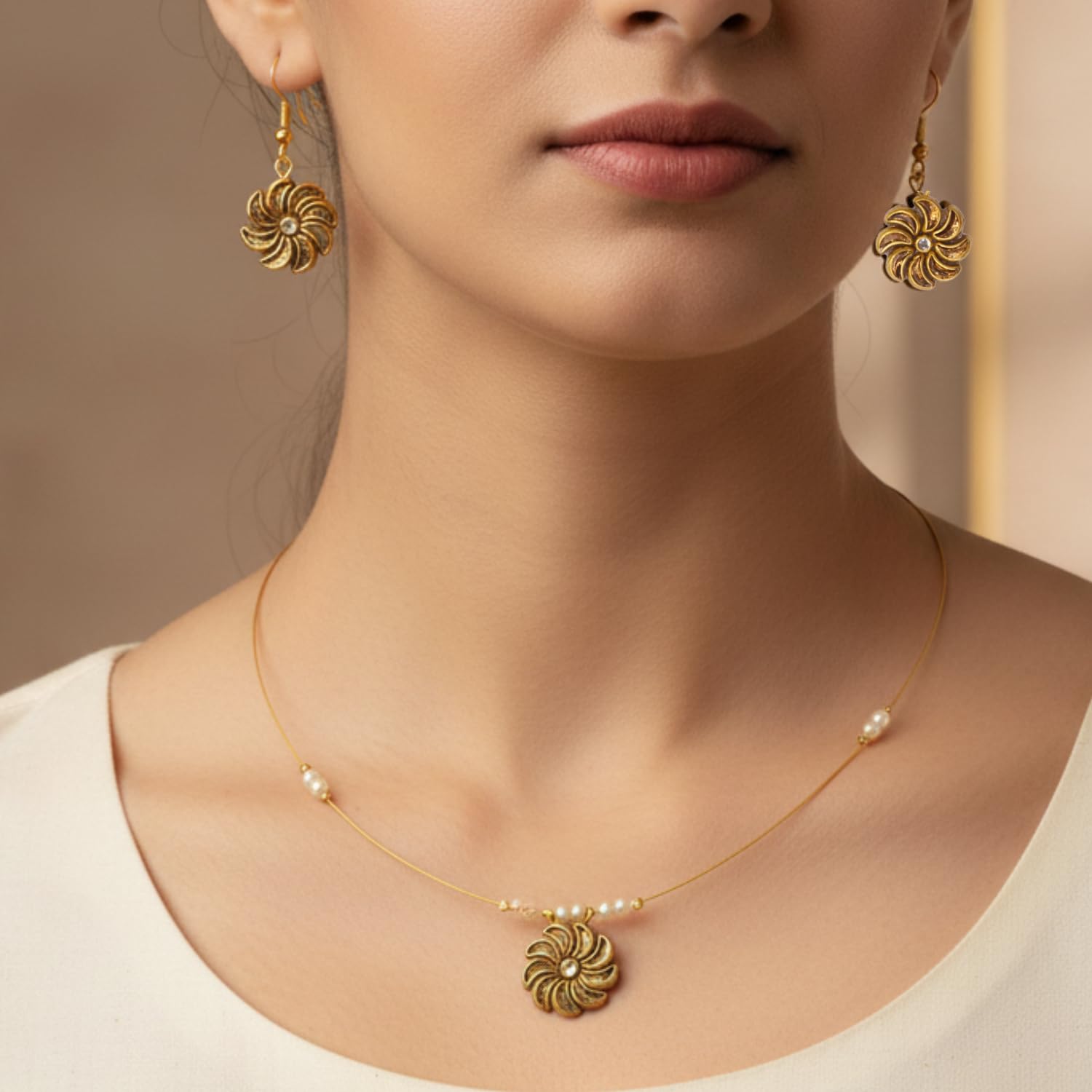 Sklazo Invisible Chain for Women – Elegant & Lightweight Jewellery for Work, Functions | Versatile & Stylish Accessories for Girls | Design 04 - Image 3
