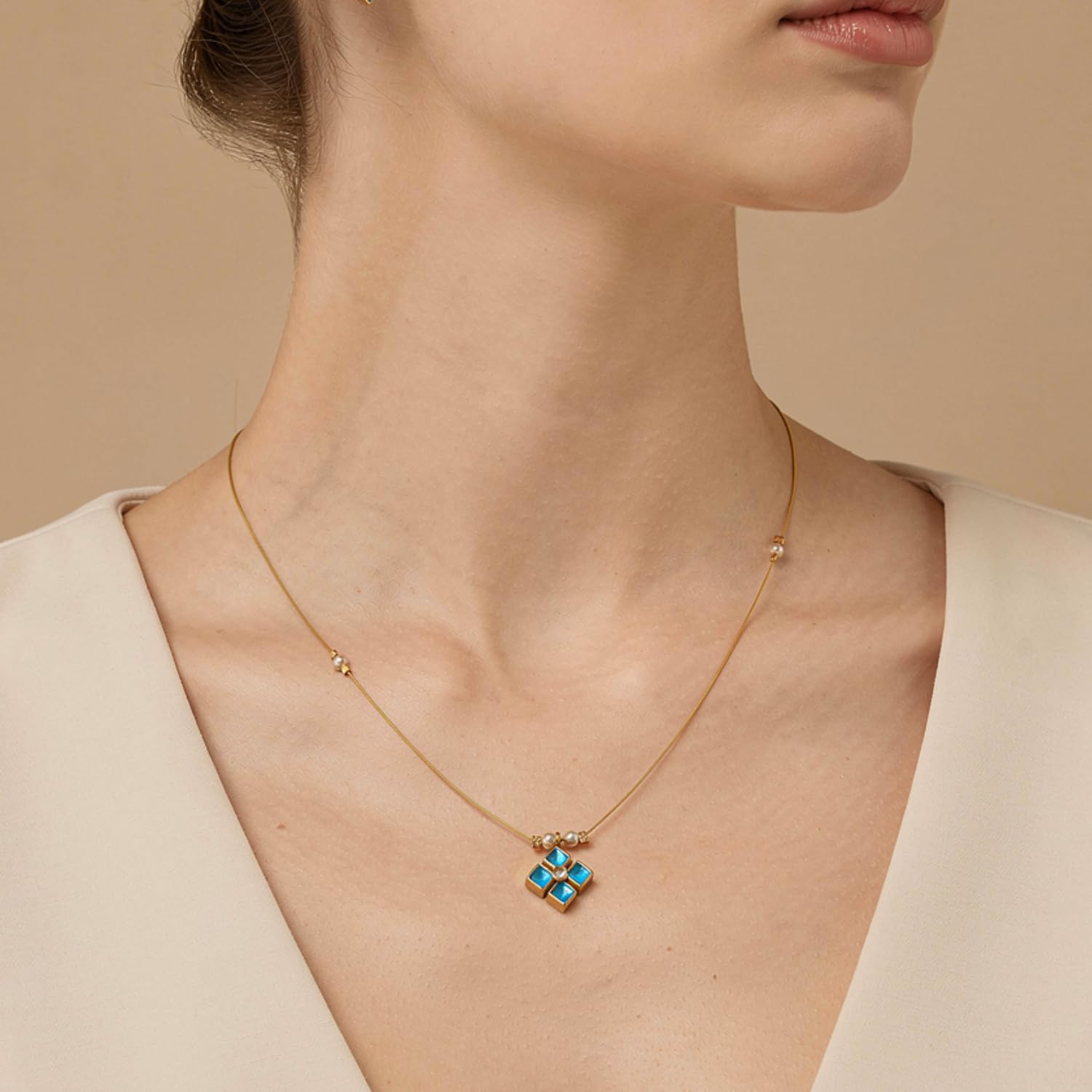 sklazo Invisible Chain for Women – Elegant & Lightweight Jewellery for Work, Functions | Versatile & Stylish Accessories for Girls | Design 02 - Image 6