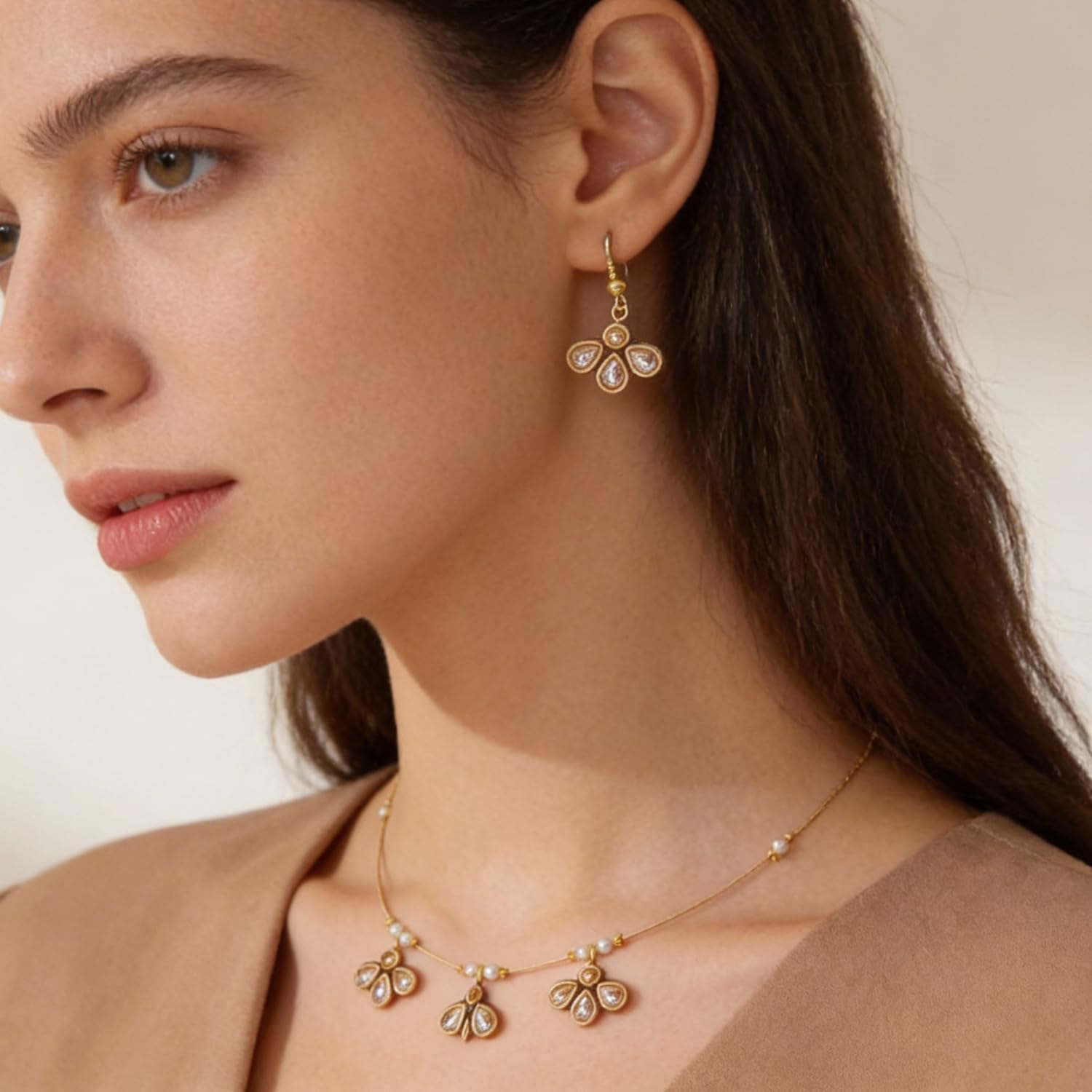 Sklazo Invisible Chain for Women – Elegant & Lightweight Jewellery for Work, Functions | Versatile & Stylish Accessories for Girls | Design 05 - Image 3