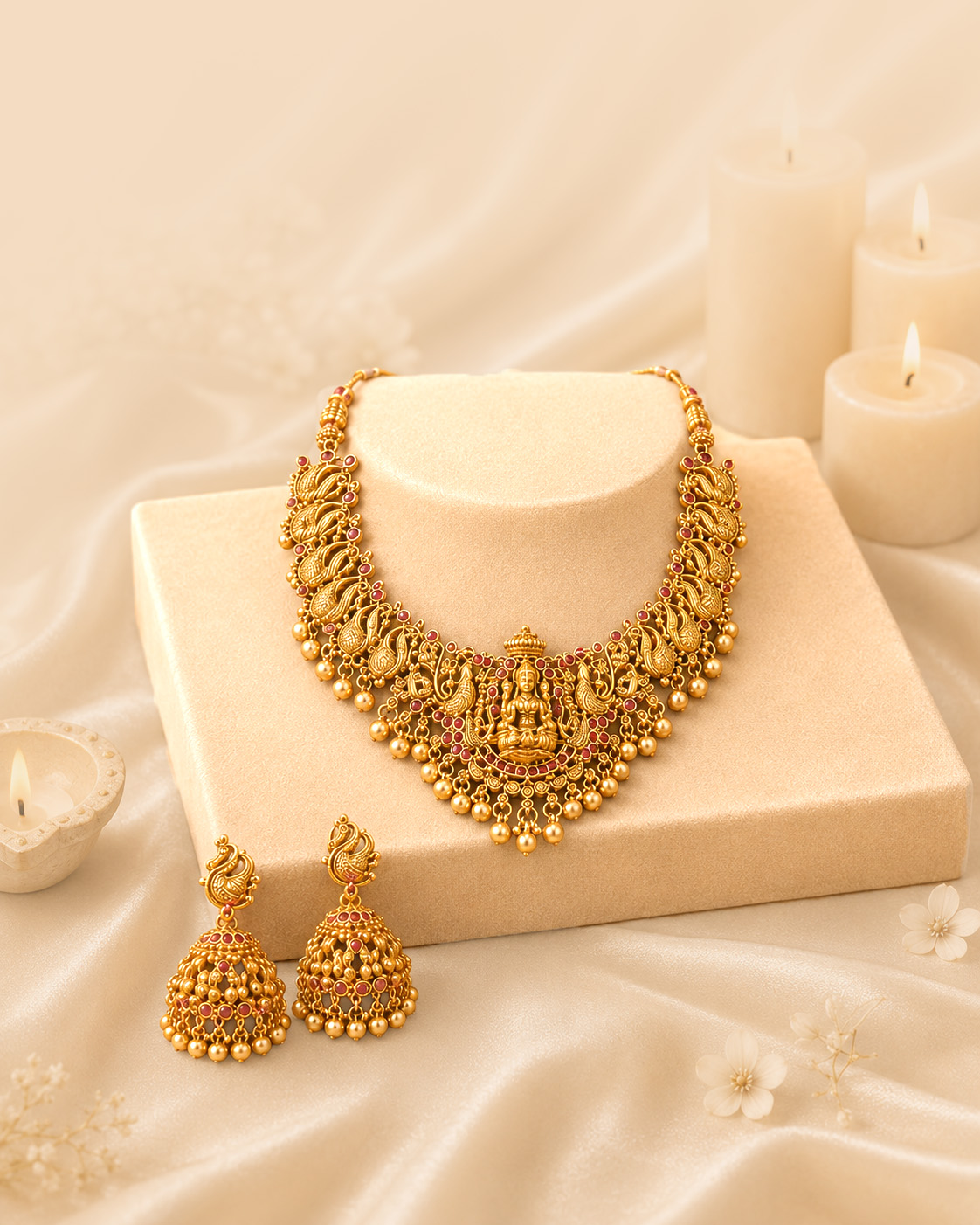 SKLAZO artificial gold necklace close-up
