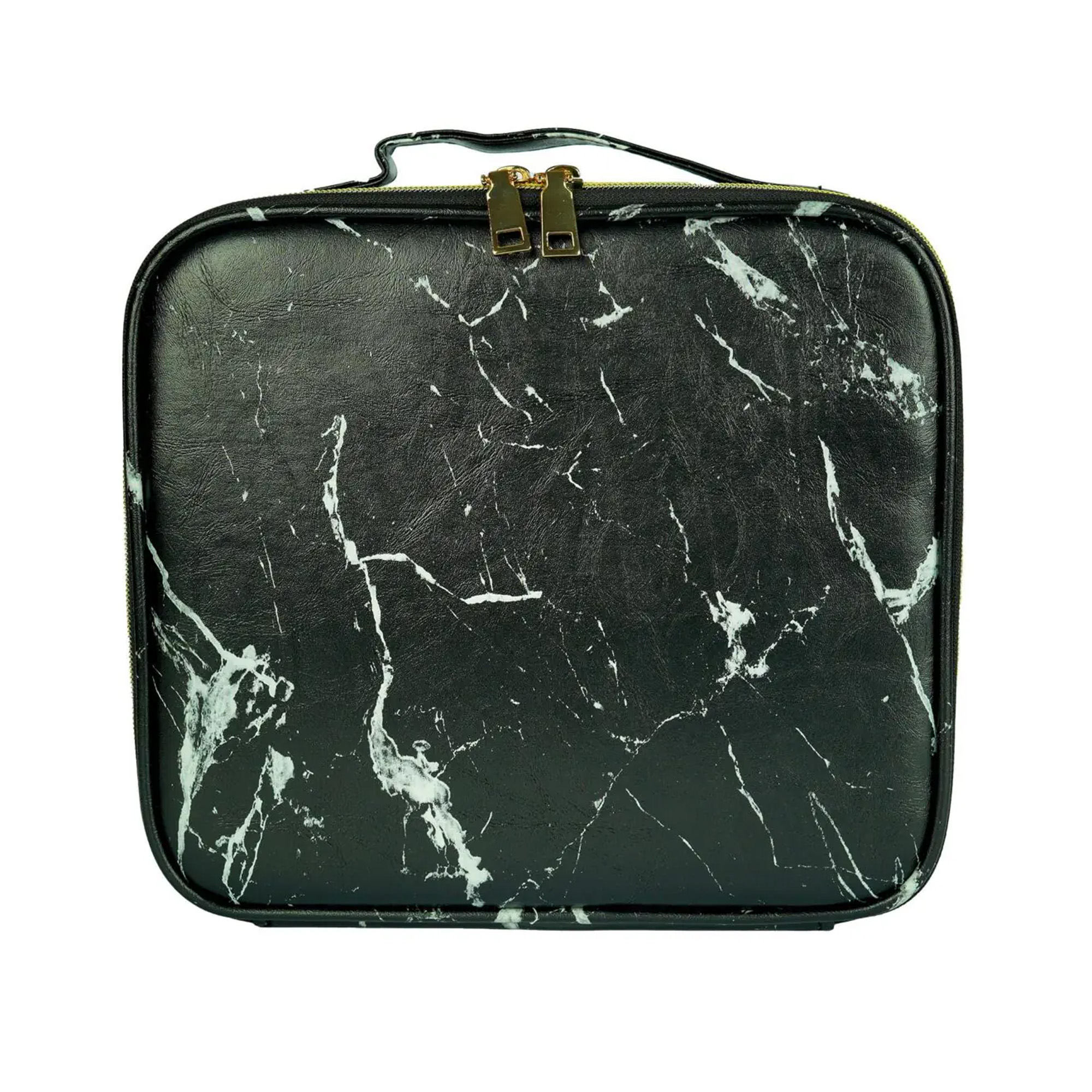 sklazo-black-marble-travel-cosmetic-organizer-bag-closed Black Marble Travel Cosmetic Organizer Bag Product Display