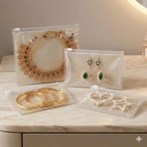 Gold Jewellery Organizer Pouch Set Product Display