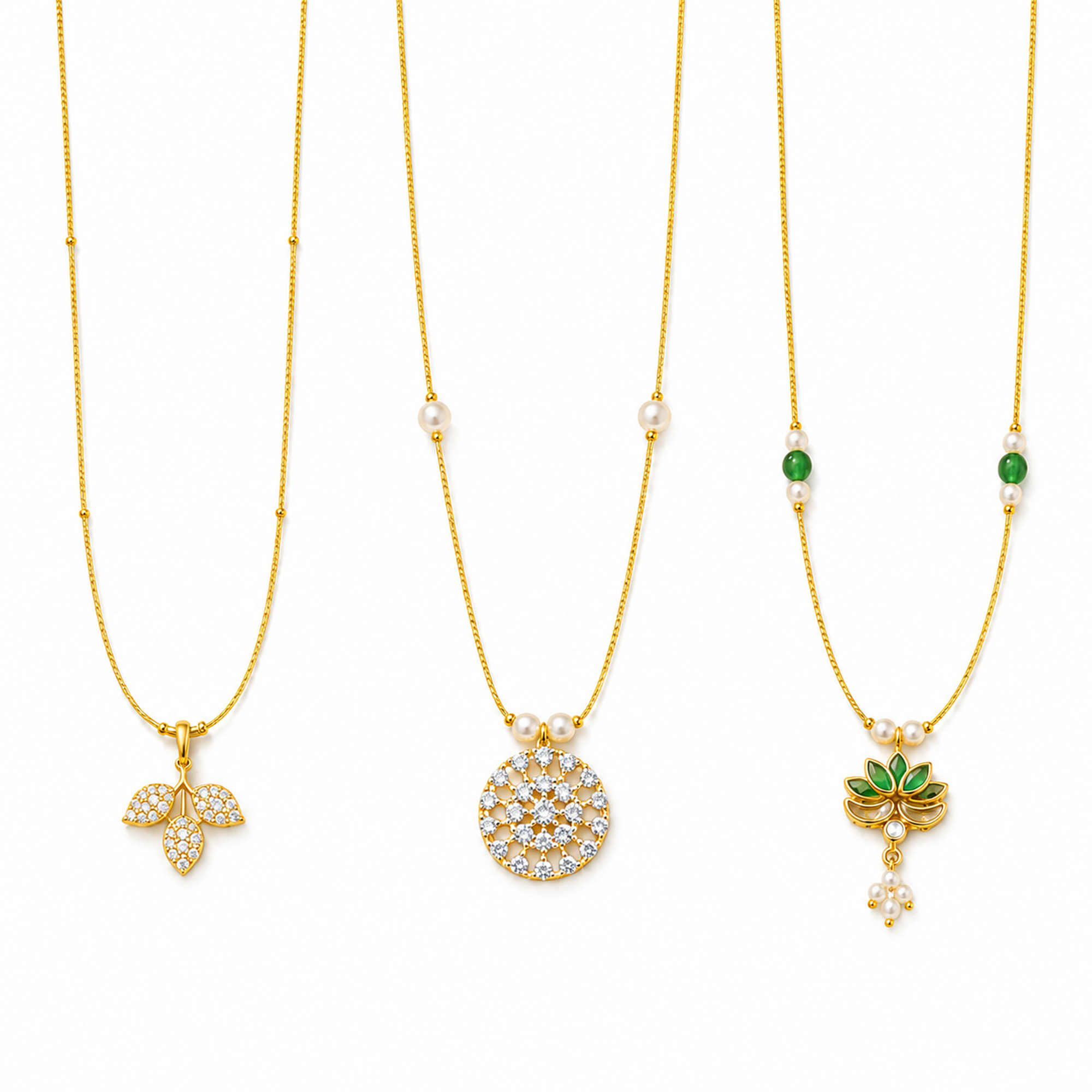 Golden Aura Invisible Chain Product Arrangement