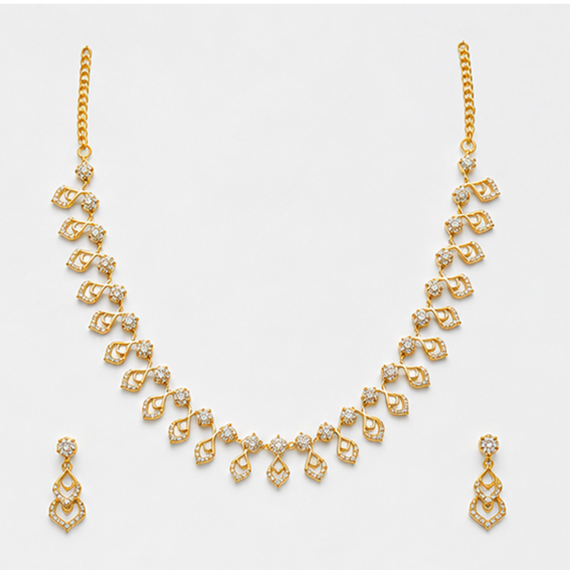 Premium Circle Link Necklace Set Premium Display